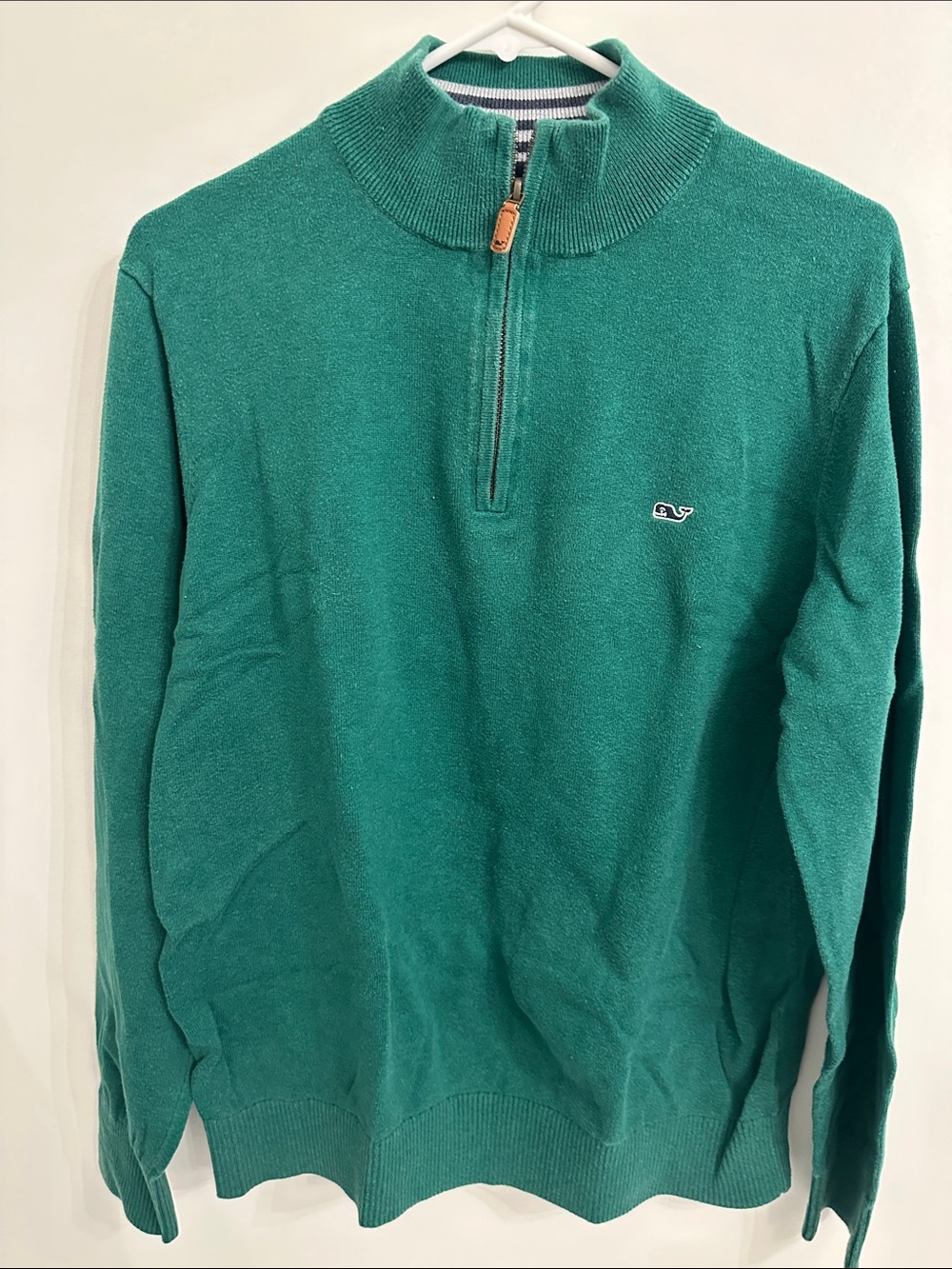 Vineyard Vines Emerald Green Half-Zip Sweater